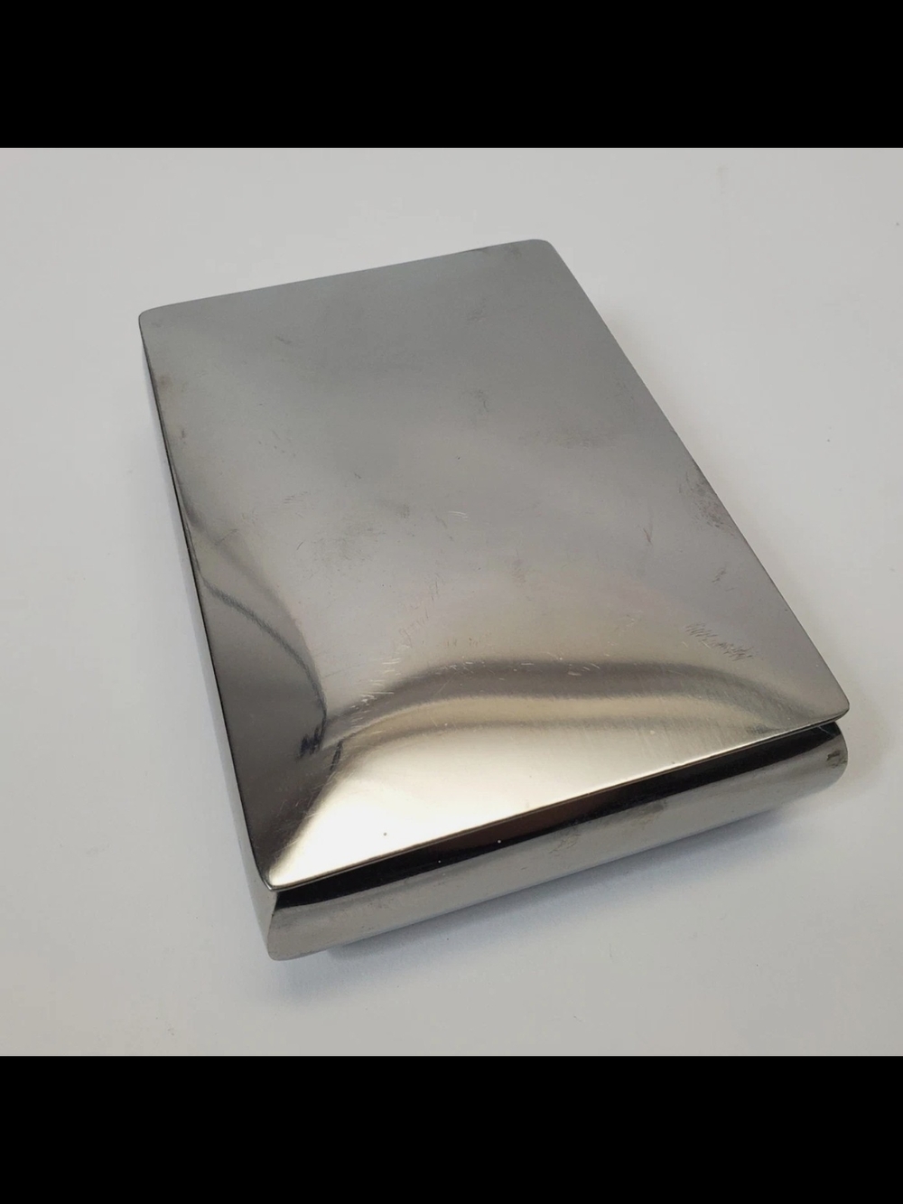 1950s Ohia Rostfritt Stal (Stainless Steel) & Teak Cigarette/Trinket Box Sweden